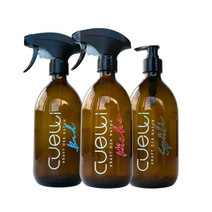 Glasflaschen-Set  braun 500 ml